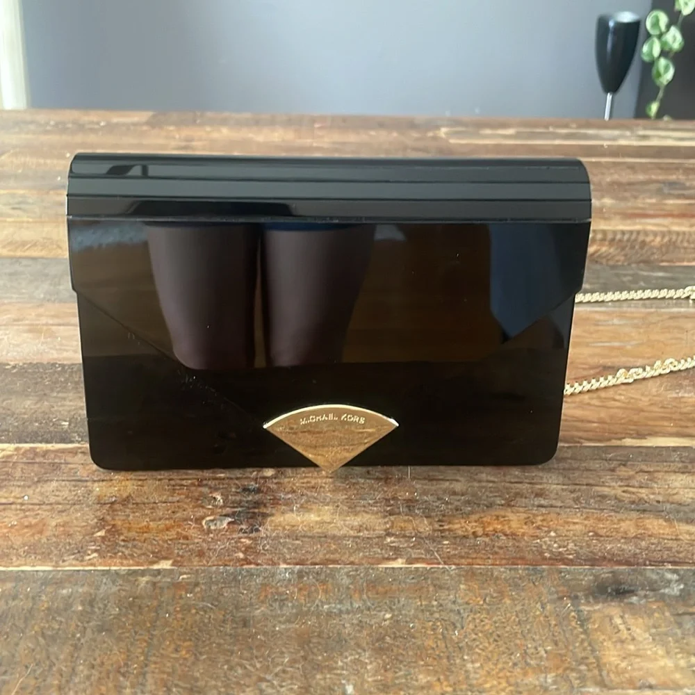 Michael Kors black resin Barbara purse